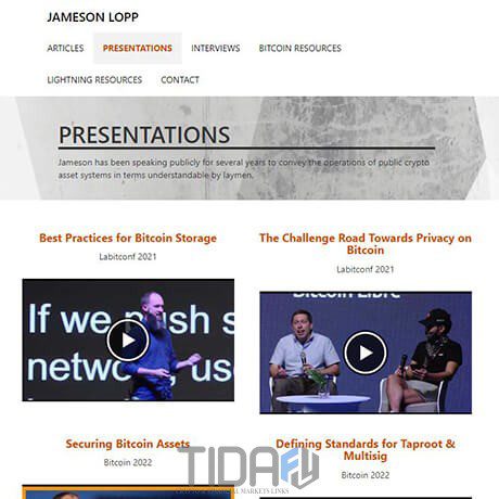 Jameson Lopp Presentations