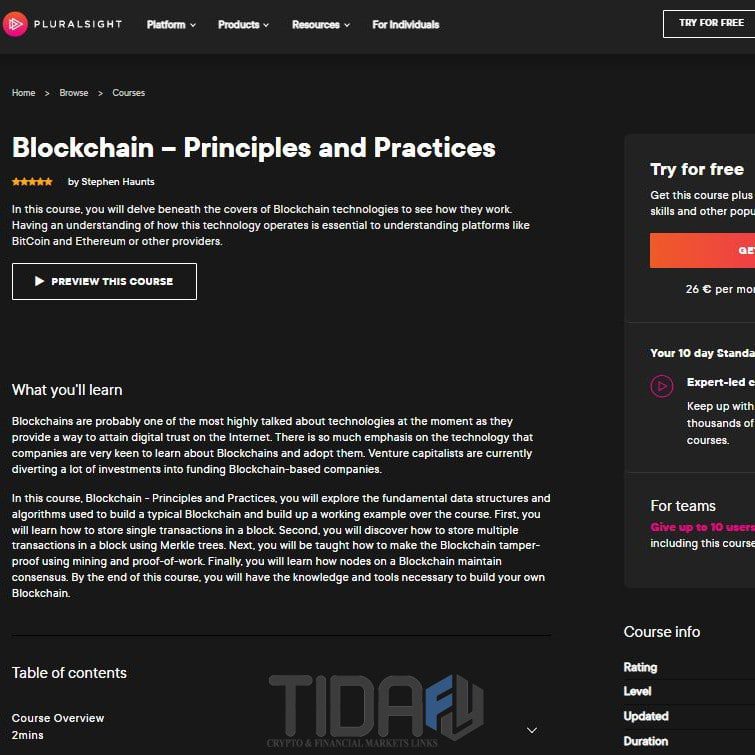 Blockchain Principles and Practices